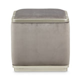 Linea Silver Mist Ottoman from Michael Amini - Luna Furniture