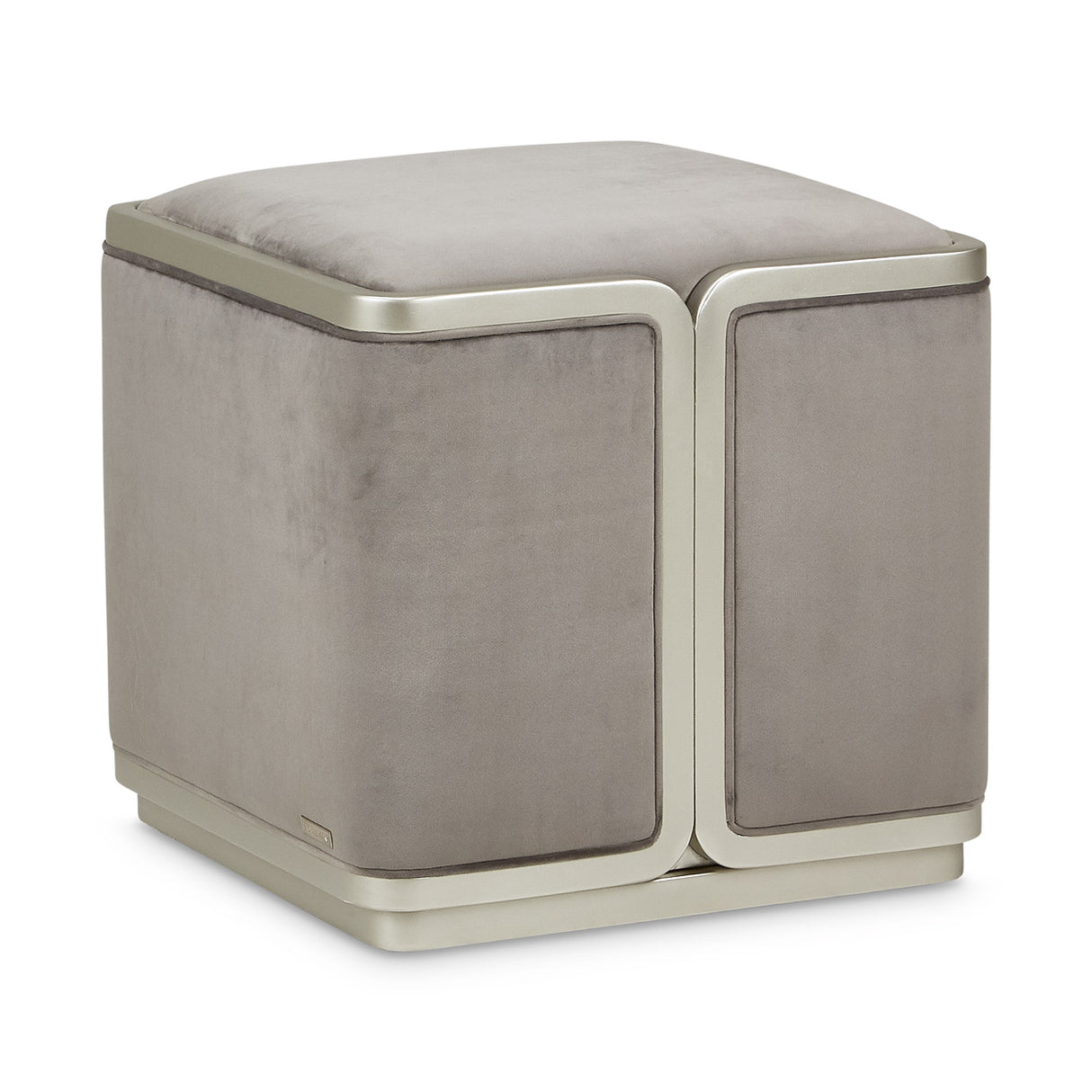 Linea Silver Mist Ottoman from Michael Amini - Luna Furniture