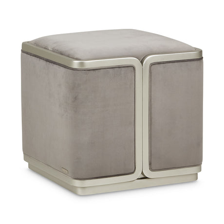 Linea Silver Mist Ottoman from Michael Amini - Luna Furniture
