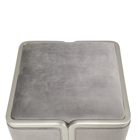 Linea Silver Mist Ottoman from Michael Amini - Luna Furniture