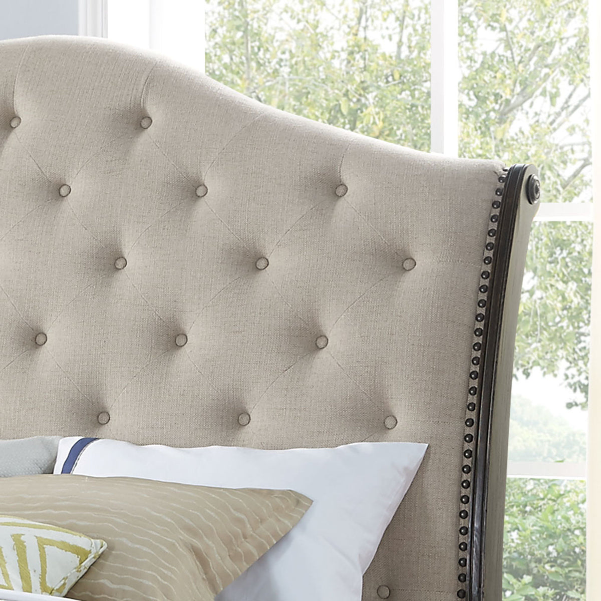 Rhapsody Sand Queen Sleigh Bed from Steve Silver - Luna Furniture