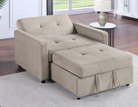 Noah Brown Convertible Sleeper Chair-and-a-Half from Steve Silver - Luna Furniture