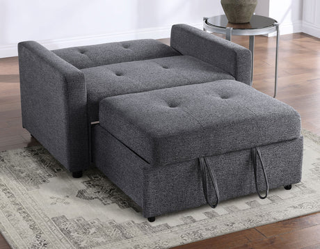 Noah Gray Convertible Sleeper Chair-and-a-Half from Steve Silver - Luna Furniture