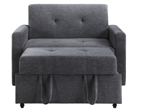 Noah Gray Convertible Sleeper Chair-and-a-Half from Steve Silver - Luna Furniture
