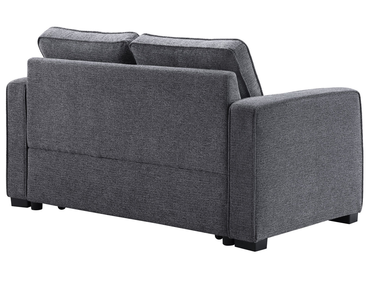 Noah Convertible Sleeper Loveseat, Gray from Steve Silver - Luna Furniture