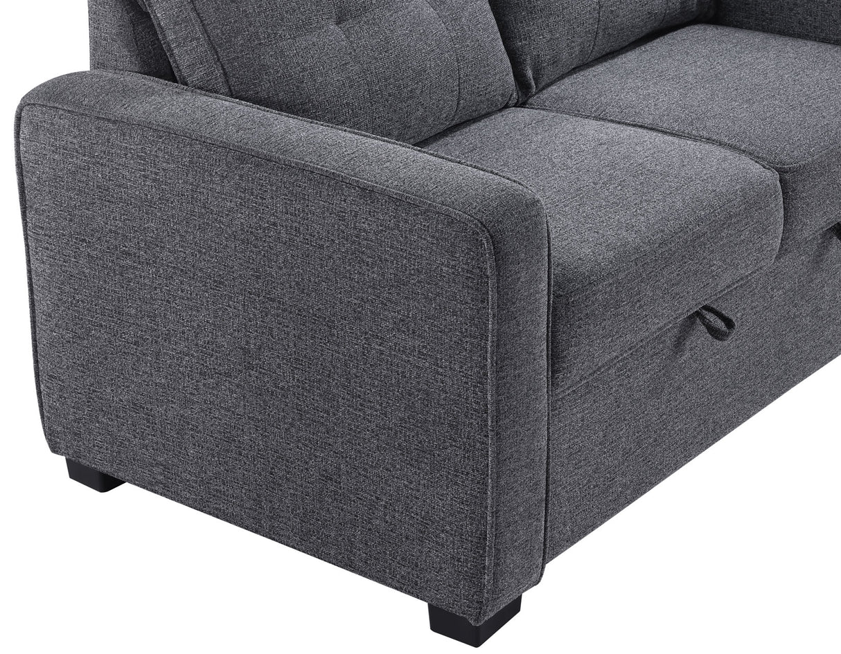 Noah Convertible Sleeper Loveseat, Gray from Steve Silver - Luna Furniture