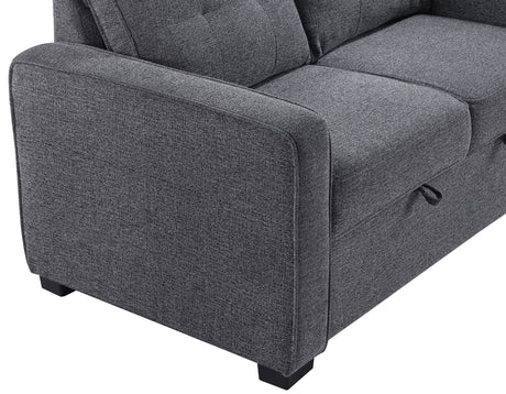 Noah Convertible Sleeper Loveseat, Gray from Steve Silver - Luna Furniture