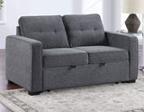 Noah Convertible Sleeper Loveseat, Gray from Steve Silver - Luna Furniture