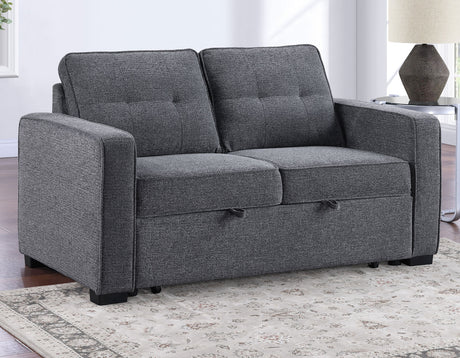 Noah Convertible Sleeper Loveseat, Gray from Steve Silver - Luna Furniture