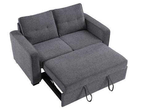 Noah Convertible Sleeper Loveseat, Gray from Steve Silver - Luna Furniture