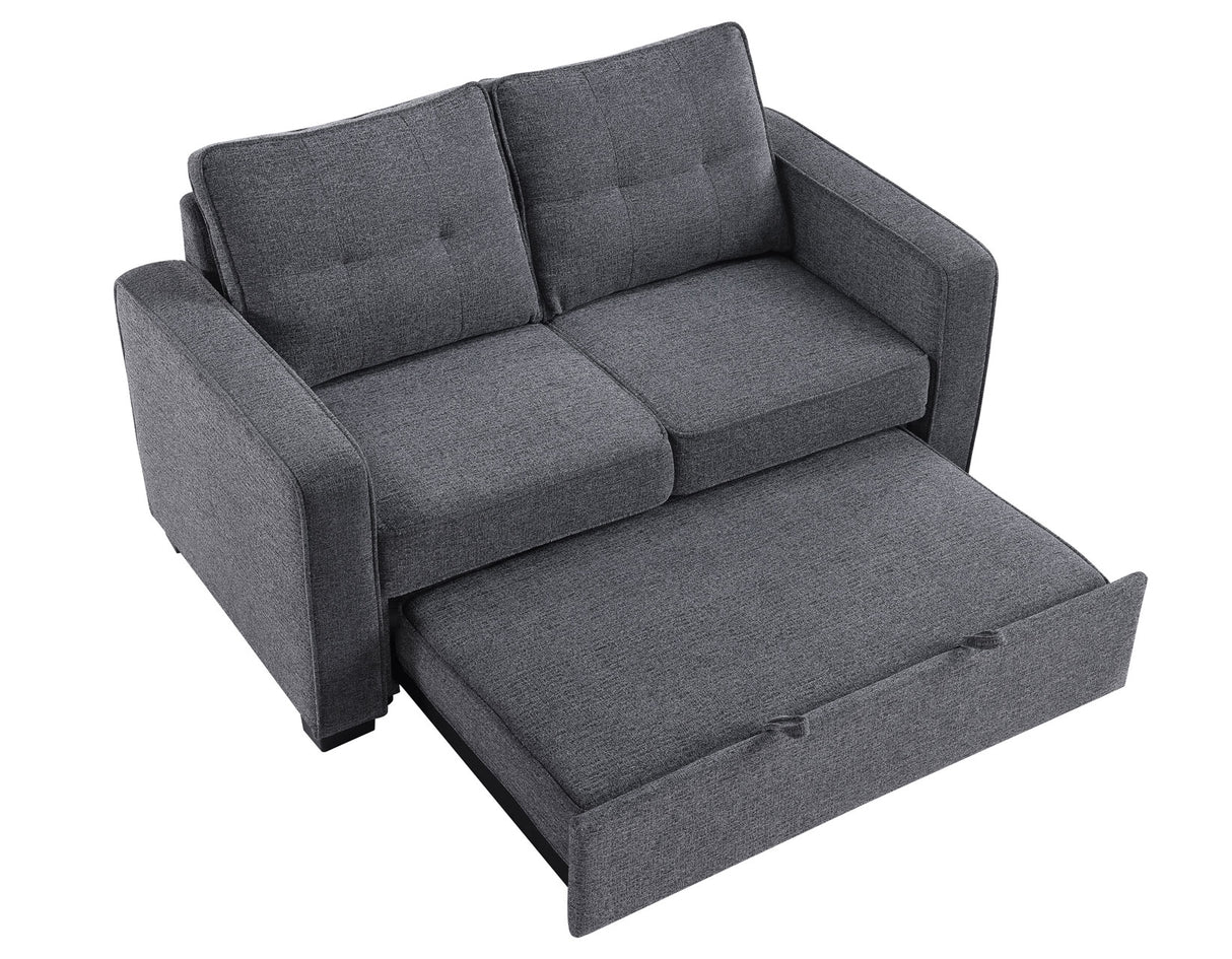 Noah Convertible Sleeper Loveseat, Gray from Steve Silver - Luna Furniture