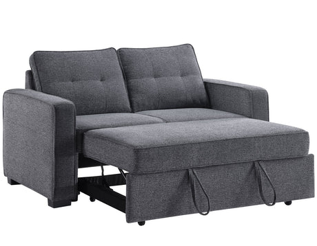 Noah Convertible Sleeper Loveseat, Gray from Steve Silver - Luna Furniture