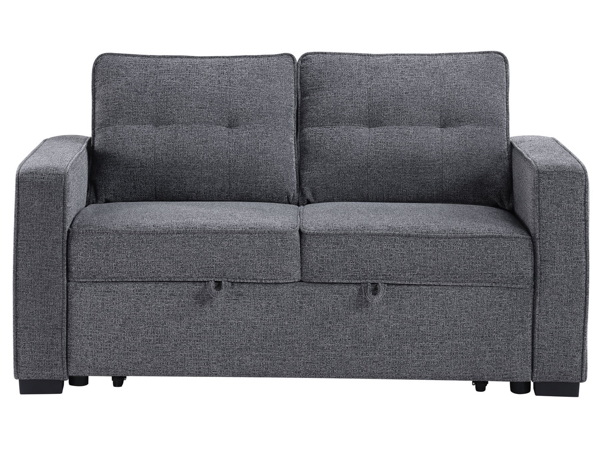 Noah Convertible Sleeper Loveseat, Gray from Steve Silver - Luna Furniture