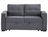 Noah Convertible Sleeper Loveseat, Gray from Steve Silver - Luna Furniture