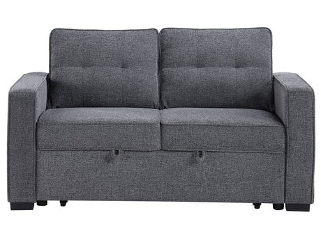 Noah Convertible Sleeper Loveseat, Gray from Steve Silver - Luna Furniture