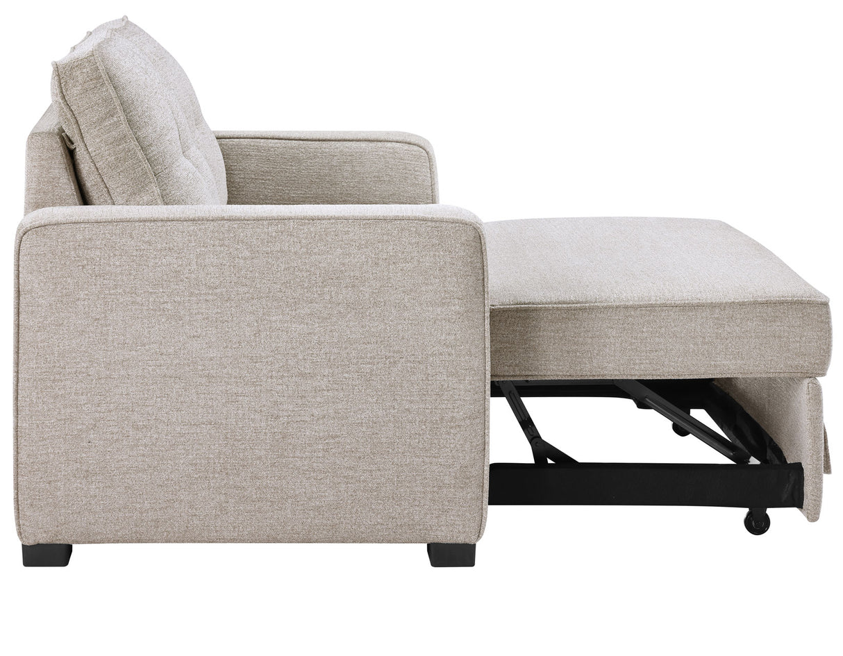Noah Convertible Sleeper Loveseat, Tan from Steve Silver - Luna Furniture