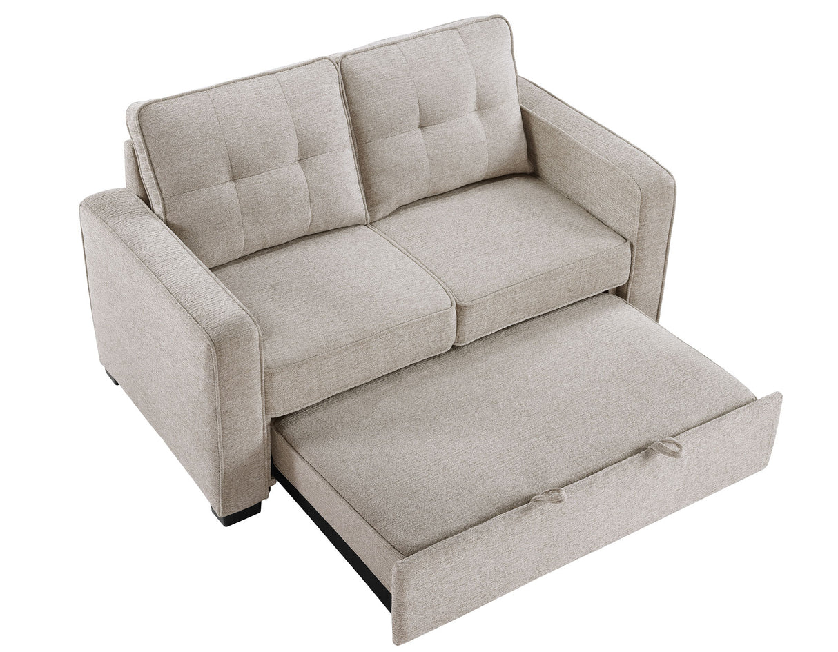 Noah Convertible Sleeper Loveseat, Tan from Steve Silver - Luna Furniture