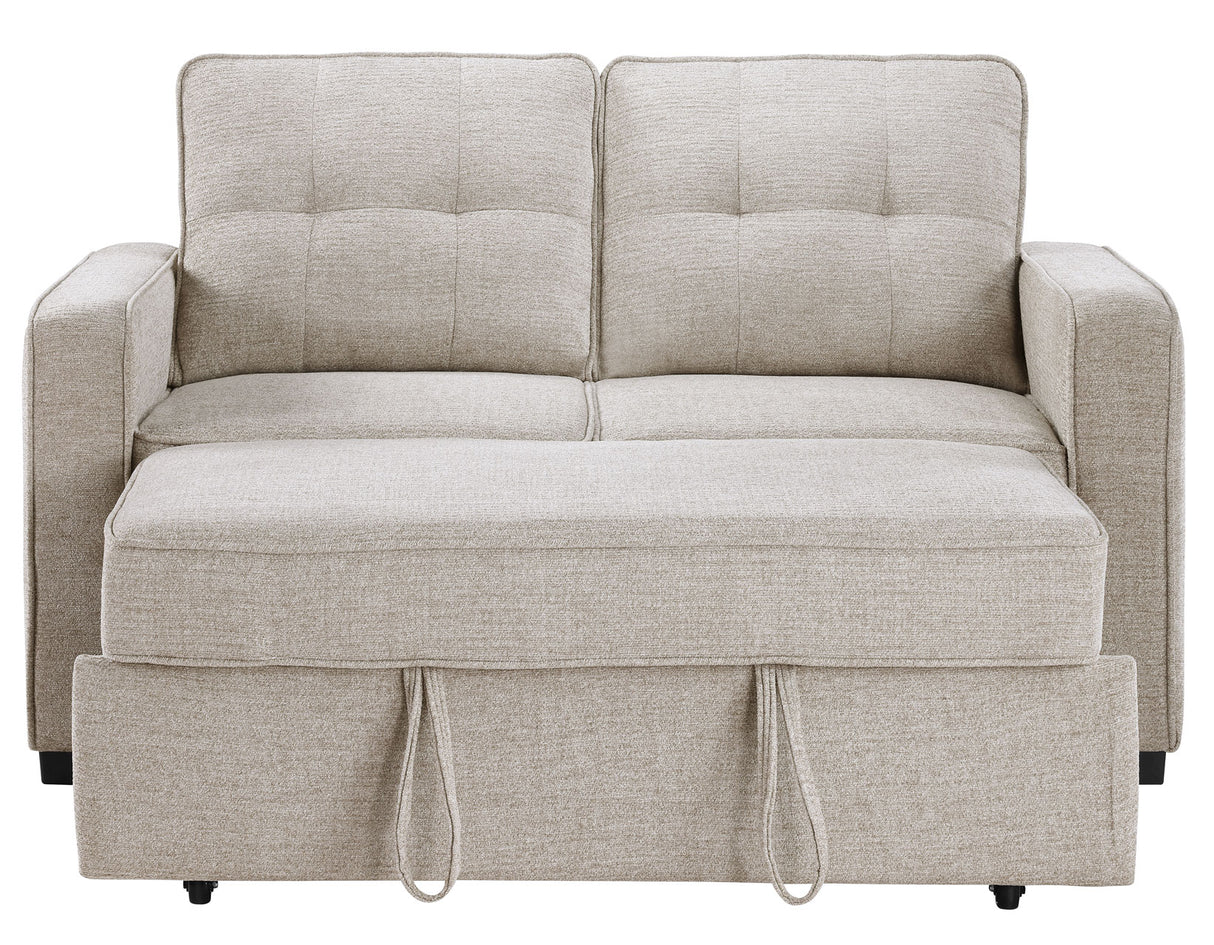 Noah Convertible Sleeper Loveseat, Tan from Steve Silver - Luna Furniture
