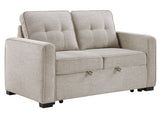 Noah Convertible Sleeper Loveseat, Tan from Steve Silver - Luna Furniture