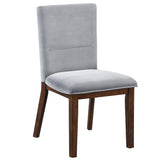 Zen 5-Piece Dining Set with Gray Velvet Side Chairs from Steve Silver - Luna Furniture