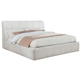 Nollet Cream 48-inch Upholstered California King Platform Bed from Coaster - Luna Furniture
