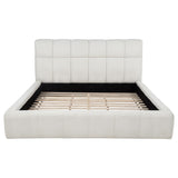 Nollet Cream 48-inch Upholstered California King Platform Bed from Coaster - Luna Furniture