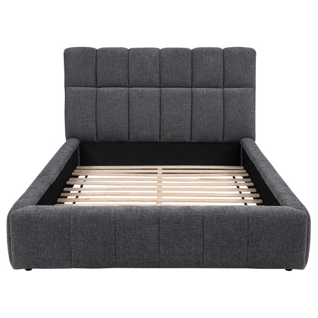 Nollet Gray 48-inch Upholstered California King Platform Bed from Coaster - Luna Furniture