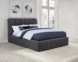 Nollet Gray 48-inch Upholstered Eastern King Platform Bed from Coaster - Luna Furniture