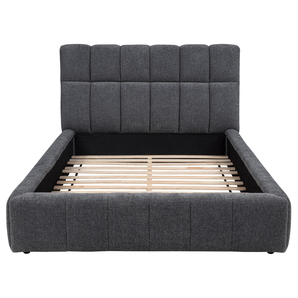 Nollet Gray 48-inch Upholstered Eastern King Platform Bed from Coaster - Luna Furniture