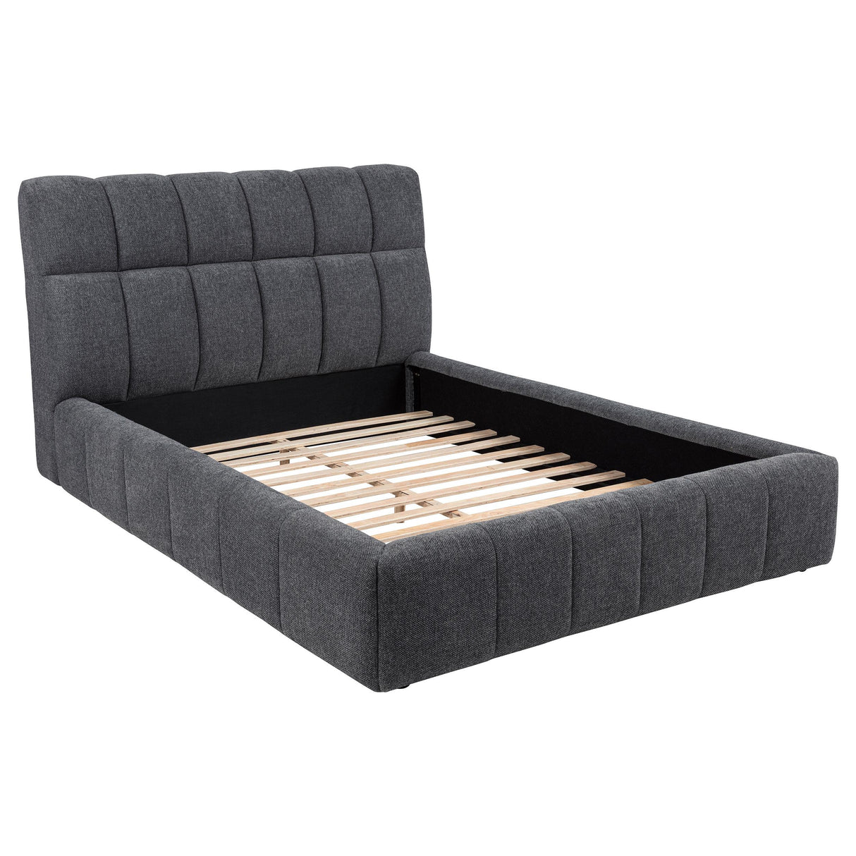 Nollet Gray 48-inch Upholstered Queen Panel Platform Bed from Coaster - Luna Furniture