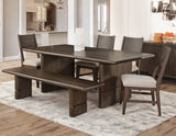 Norvell Dark Espresso 6-Piece Dining Set from Steve Silver - Luna Furniture