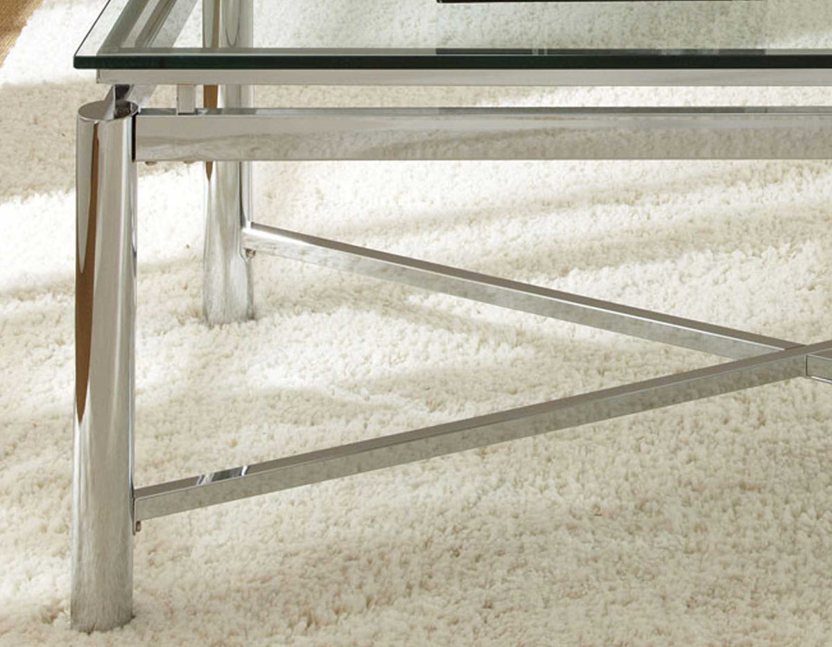 Nova Gray Glass Top Coffee Table from Steve Silver - Luna Furniture