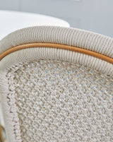 Brisas Dining Chair in Natural & White Flat Rope, Natural Rattan from Essentials For Living - Luna Furniture