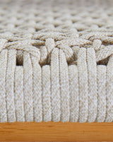 Brisas Dining Chair in Natural & White Flat Rope, Natural Rattan from Essentials For Living - Luna Furniture