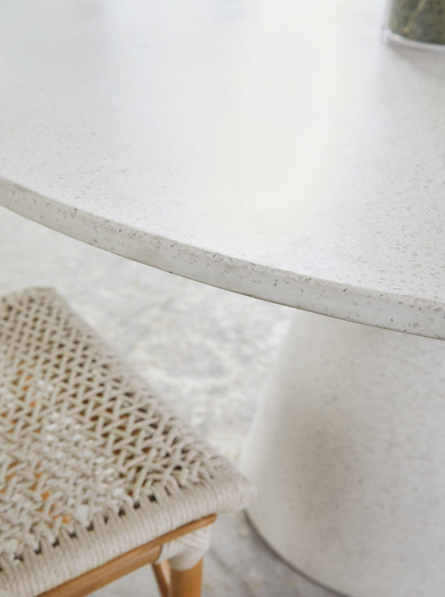 Brisas Dining Chair in Natural & White Flat Rope, Natural Rattan from Essentials For Living - Luna Furniture