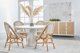 Brisas Dining Chair in Natural & White Flat Rope, Natural Rattan from Essentials For Living - Luna Furniture