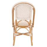 Brisas Dining Chair in Natural & White Flat Rope, Natural Rattan from Essentials For Living - Luna Furniture