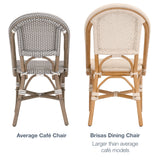 Brisas Dining Chair in Natural & White Flat Rope, Natural Rattan from Essentials For Living - Luna Furniture