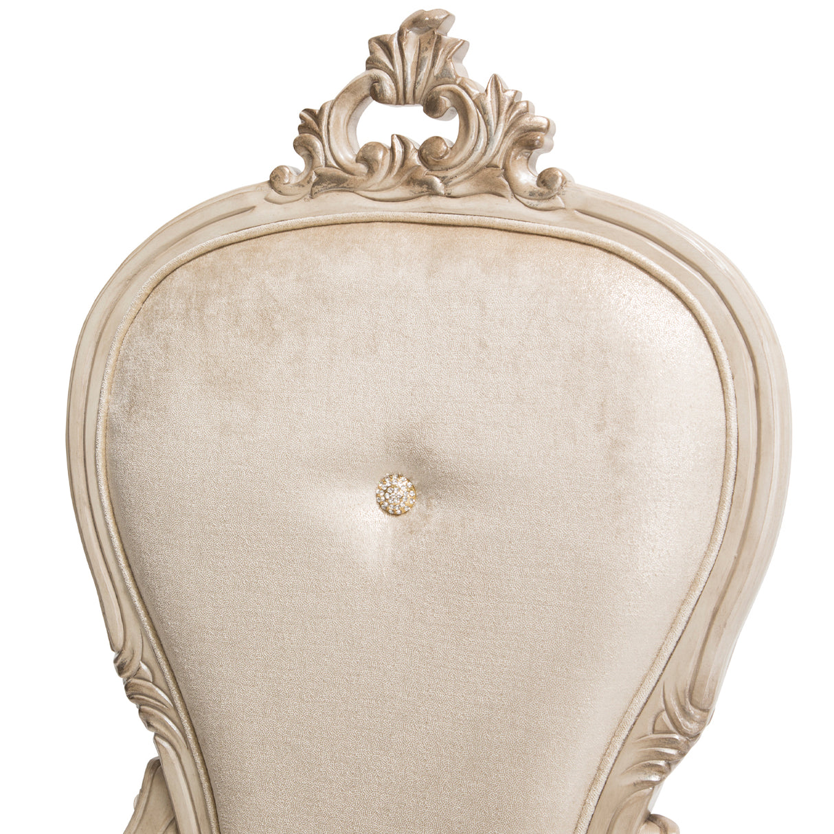 Platine De Royale Champagne Dining Arm Chair from Michael Amini - Luna Furniture