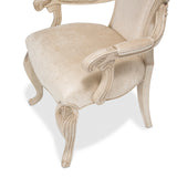Platine De Royale Champagne Dining Arm Chair from Michael Amini - Luna Furniture