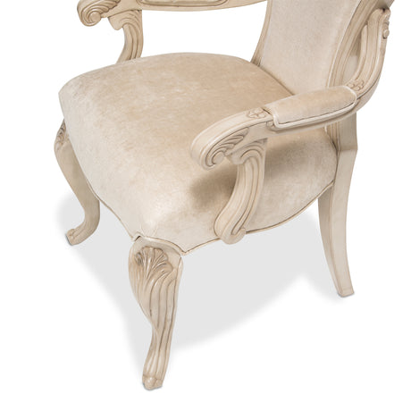 Platine De Royale Champagne Dining Arm Chair from Michael Amini - Luna Furniture