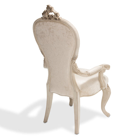 Platine De Royale Champagne Dining Arm Chair from Michael Amini - Luna Furniture