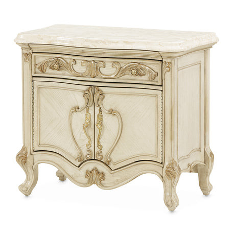 Platine De Royale Champagne Nightstand from Michael Amini - Luna Furniture
