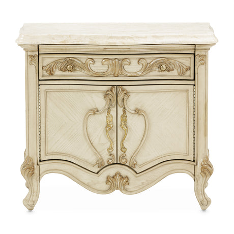 Platine De Royale Champagne Nightstand from Michael Amini - Luna Furniture