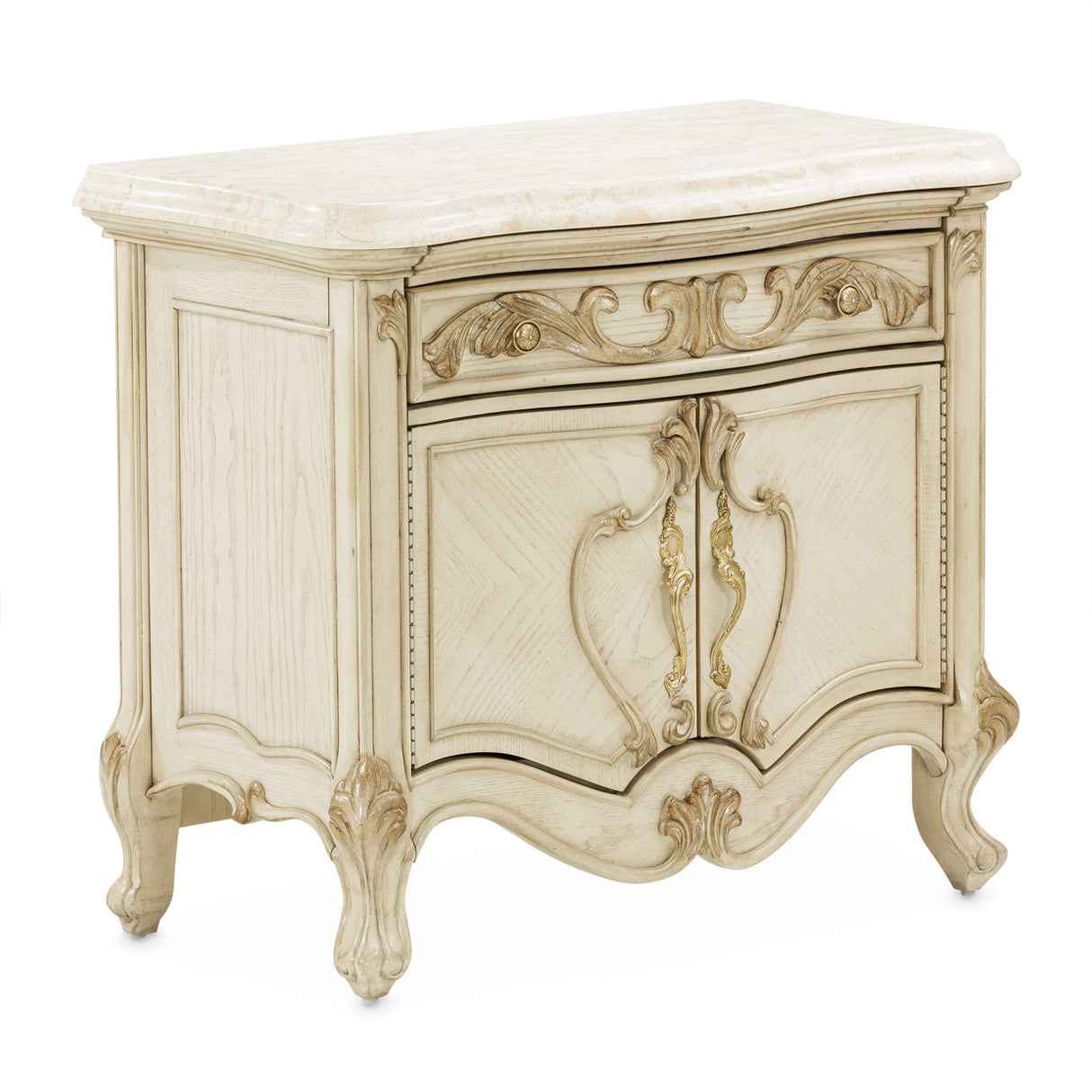 Platine De Royale Champagne Nightstand from Michael Amini - Luna Furniture