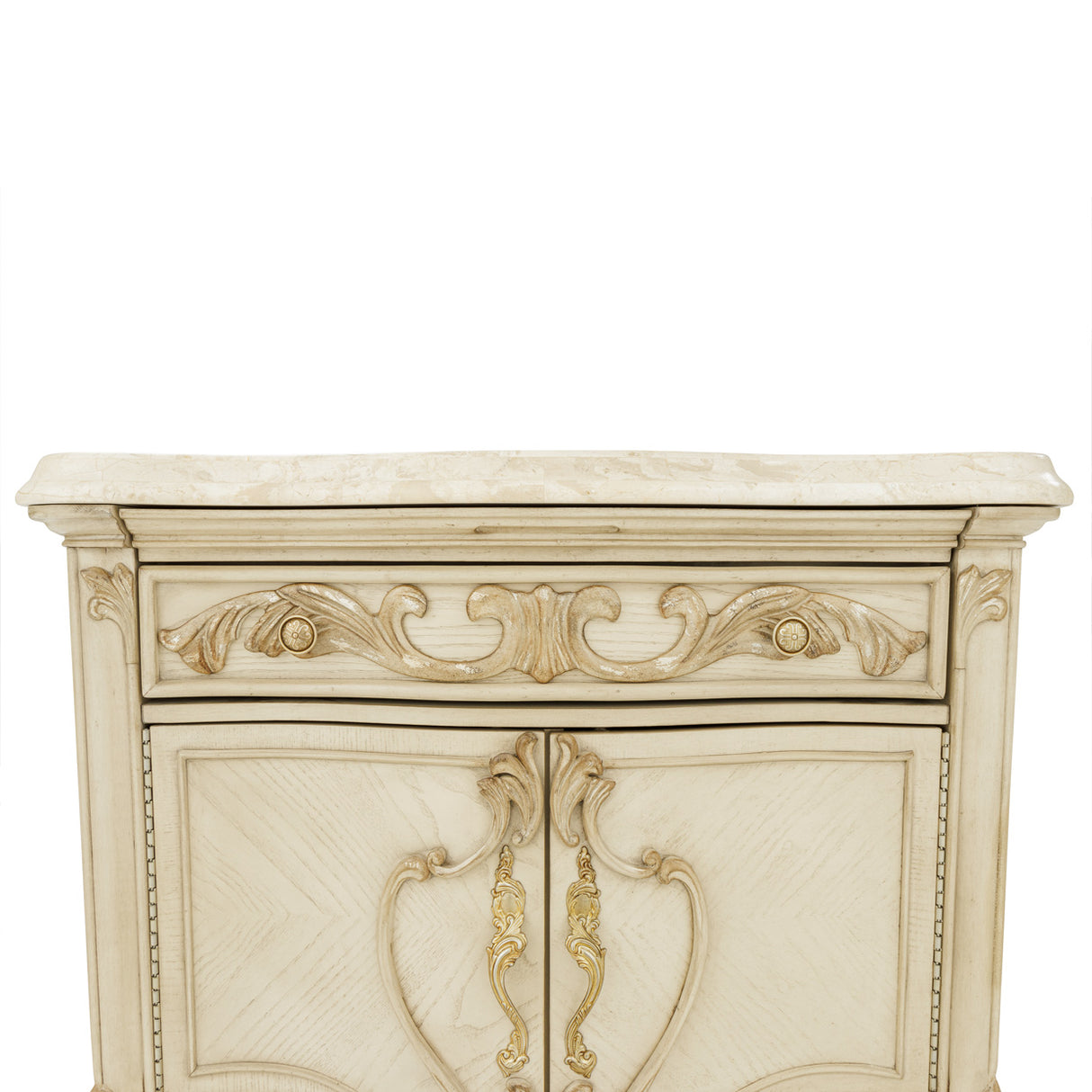Platine De Royale Champagne Nightstand from Michael Amini - Luna Furniture
