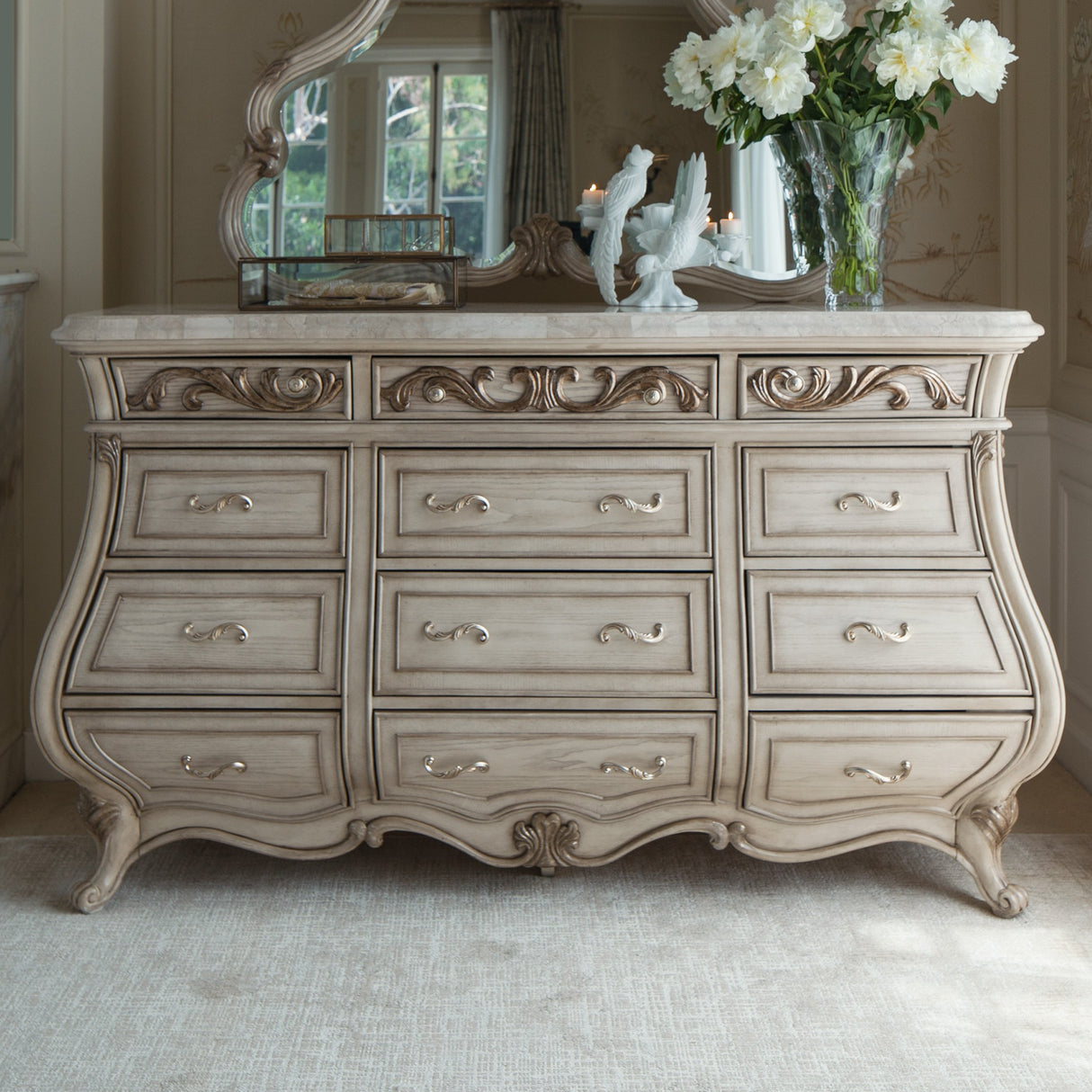 Platine De Royale Champagne Dresser from Michael Amini - Luna Furniture