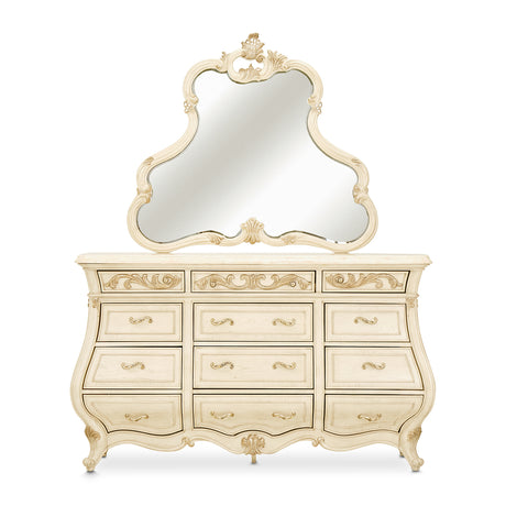 Platine De Royale Champagne Dresser With Mirror from Michael Amini - Luna Furniture
