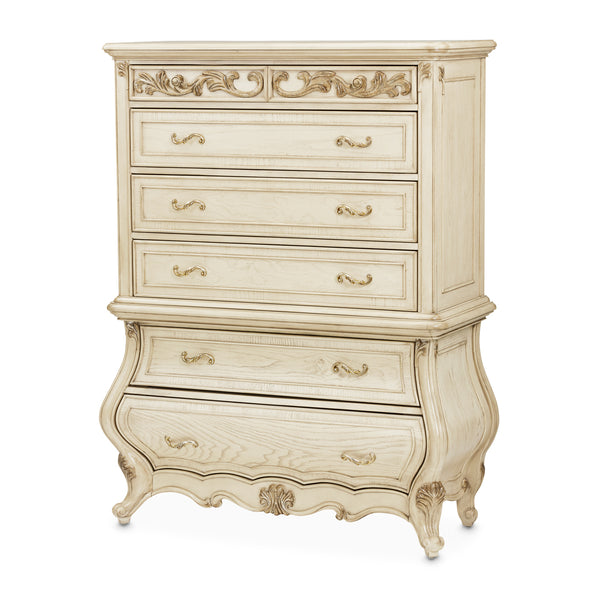 Platine De Royale Champagne 6-Drawer Chest