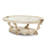Platine De Royale Champagne Oval Cocktail Table from Michael Amini - Luna Furniture